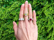 gemstone rings outside