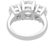 Vintage 3 Stone Diamond Ring in Platinum back
