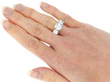 wearing Vintage 3 Stone Diamond Ring in Platinum