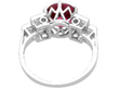 Art Deco Pink Tourmaline and Diamond Ring back