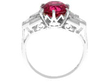 Art Deco Pink Tourmaline and Diamond Ring setting