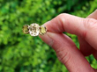 Yellow Sapphire and Chrysoberyl Ring outside