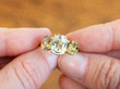 antique Yellow Sapphire and Chrysoberyl Ring