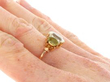 Yellow Sapphire and Chrysoberyl Ring being worn
