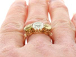 Yellow Sapphire and Chrysoberyl Ring on finger