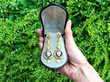 22k Gold Cameo Earrings boxed outside