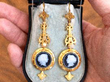 22k Gold Cameo Earrings boxed