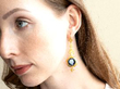 22k Gold Cameo Earring in ear