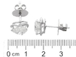 Heart Diamond Stud Earrings size