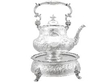 Victorian Sterling Silver Spirit Kettle and Base Louis Style