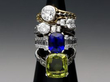 gemstone rings stacked