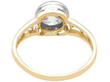 Bezel Set Round Engagement Ring in Gold back