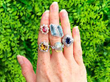 wearing gemstone rings outside