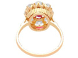 18ct Gold Ruby and Diamond Cluster Ring back