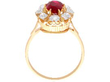 Ruby and Diamond Cluster Ring setting