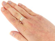 Pearl Cluster Ring in Gold wearing