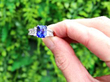 Vintage GIA Certified Sapphire Ring with Diamonds outside