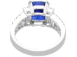 Vintage GIA Certified Sapphire Ring with Diamonds back