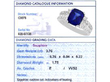 Vintage GIA Certified Sapphire Ring with Diamonds grading card