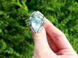 Carved Aquamarine and Diamond Stylised Insect Ring outside