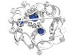Edwardian Sapphire and Diamond Floral Brooch reverse