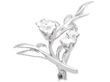 White Gold and Diamond Floral Brooch