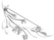 White Gold and Diamond Floral Brooch reverse