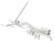 White Gold and Diamond Floral Brooch open