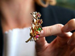 Floral Cartier Brooch in Gold