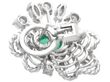 Fine Vintage Emerald Earring with Diamonds reverse
