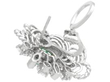 Fine Vintage Emerald Earring with Diamonds open