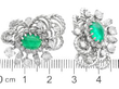Fine Vintage Emerald Earrings with Diamonds size