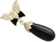 Vintage Black Onyx Earring in gold