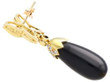 Vintage Black Onyx Earring in Gold reverse back on