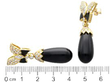 Vintage Black Onyx Earrings in Gold size