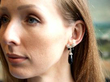 Vintage Black Onyx Earring in Gold  wearing
