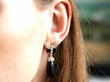 wearing Vintage Black Onyx Earring in Gold