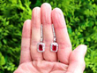 Ruby and Diamond Platinum Drop Earrings outside