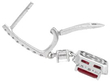 Ruby and Diamond Platinum Drop Earring open
