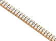 18ct Three Colour Gold Bracelet with Diamonds setting