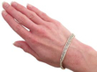 wearing 18ct Three Colour Gold Bracelet with Diamonds