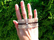 Antique Pearl and Onyx Bead Bracelet with Diamonds outside