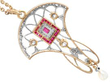 Ruby and Diamond Openwork Pendant reverse