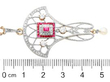 Ruby and Diamond Openwork Pendant size