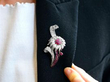 Vintage Ruby Brooch wearing