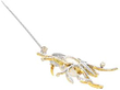 Blister Pearl Bird Brooch in Gold open