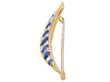 Gold Victorian Sapphire Crescent Brooch