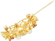 Vintage Gold Pearl and Ruby Brooch open
