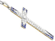 yellow gold Edwardian Sapphire and Diamond Cross Pendant