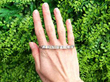 White and Yellow Gold Diamond Line Bracelet outside